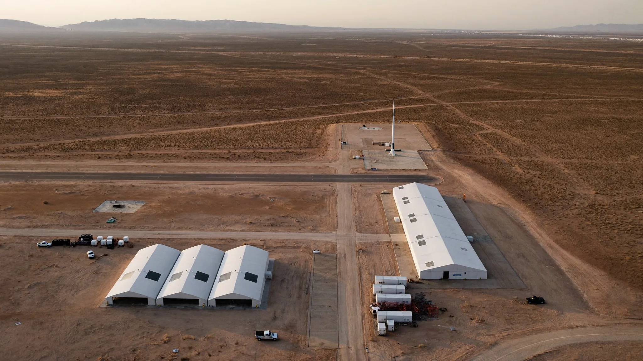 The spaceport from the air